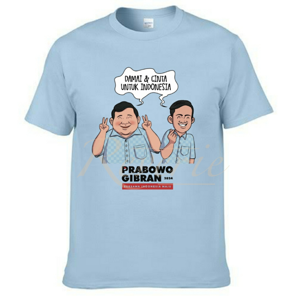 Jual Kaos Baju Tkn Prabowo Gibran Paslon Kotak Biru Seragam