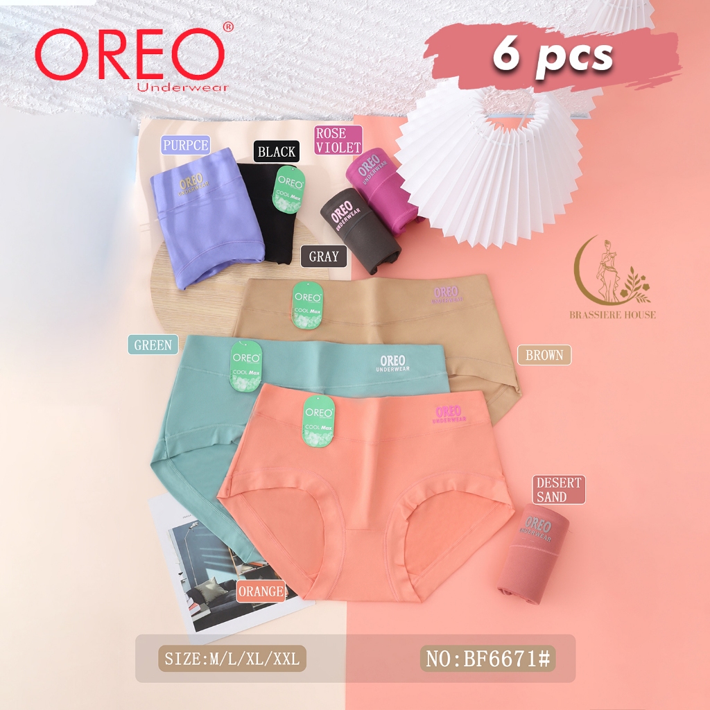 Jual 6PCS Celana Dalam Wanita OREO Underwear Cotton Premuim Art 6671