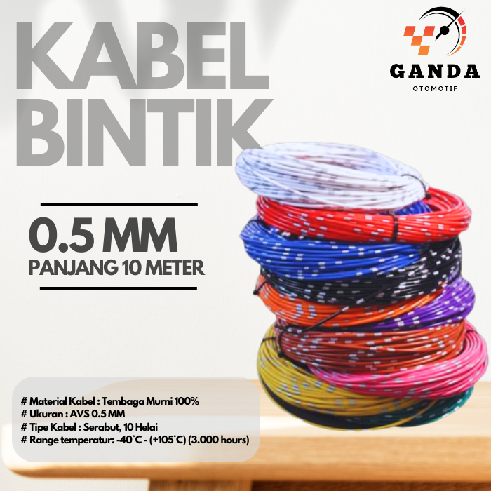 Jual Kabel Body Kabel Bintik Mm X M Mobil Motor Serabut Tembaga