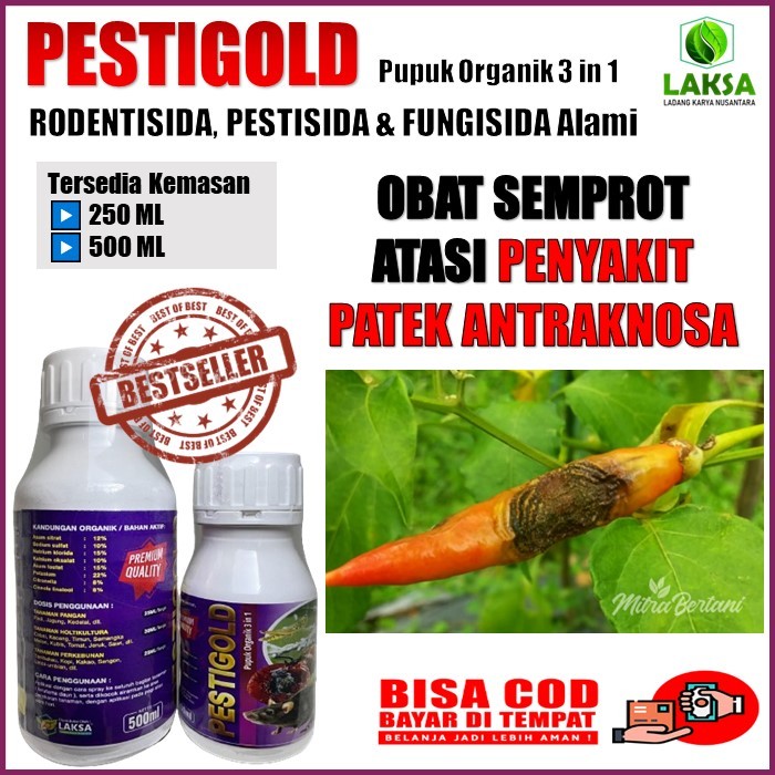 Jual Obat Patek Cabe Ampuh PESTIGOLD Pupuk Organik RODENTISIDA