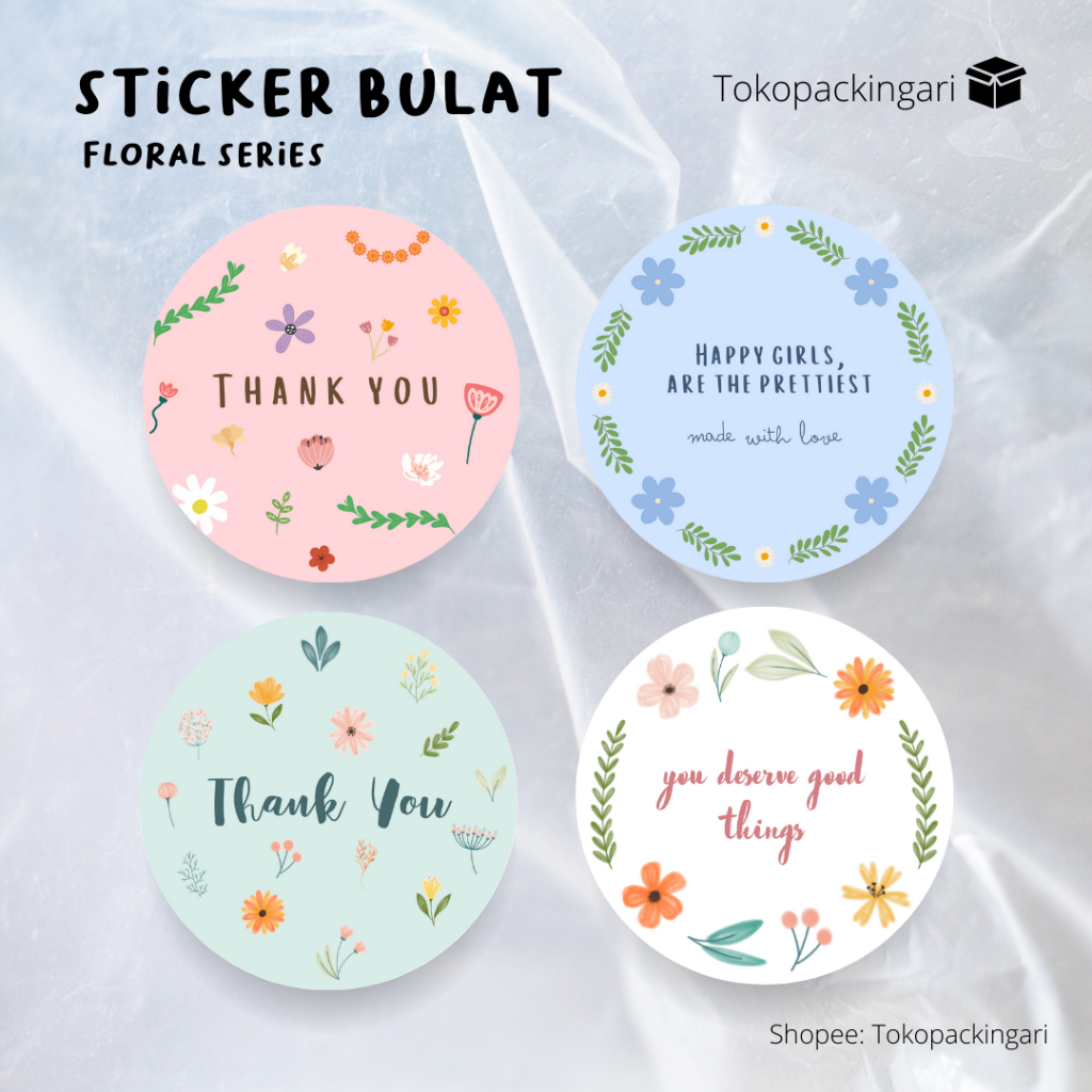 Jual Stiker Bulat Sticker Bulat Thank You Stiker Bulat Segel