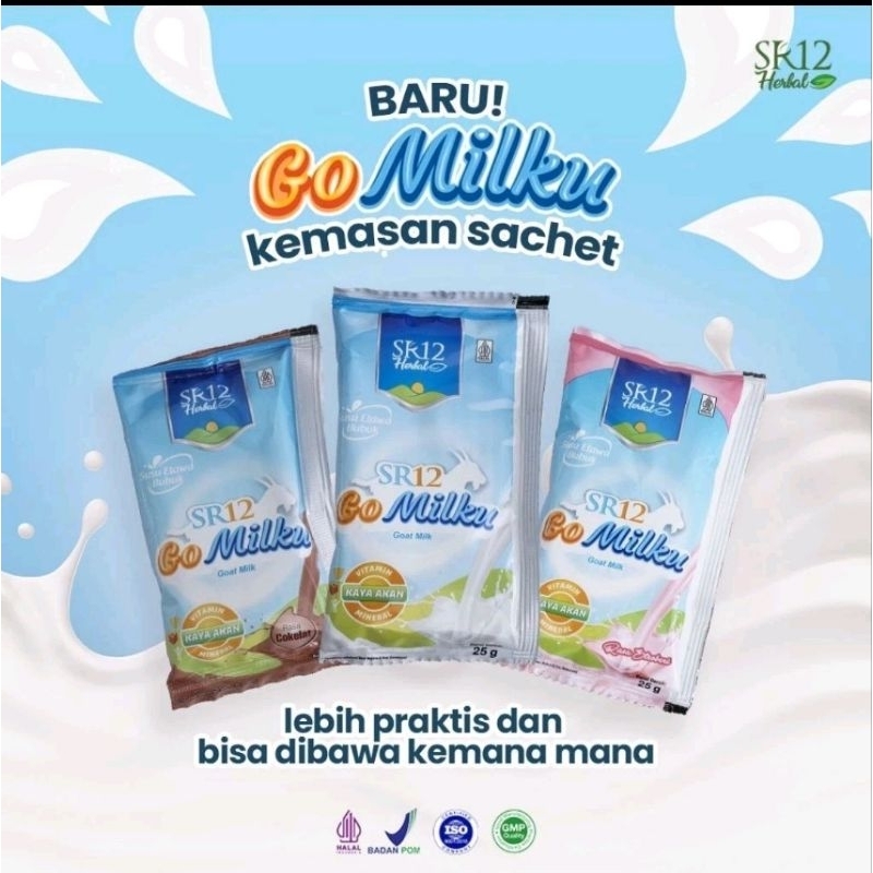 Jual SR12 Go Milku Sachet Susu Kambing Premium Kemasan Sachet Harga