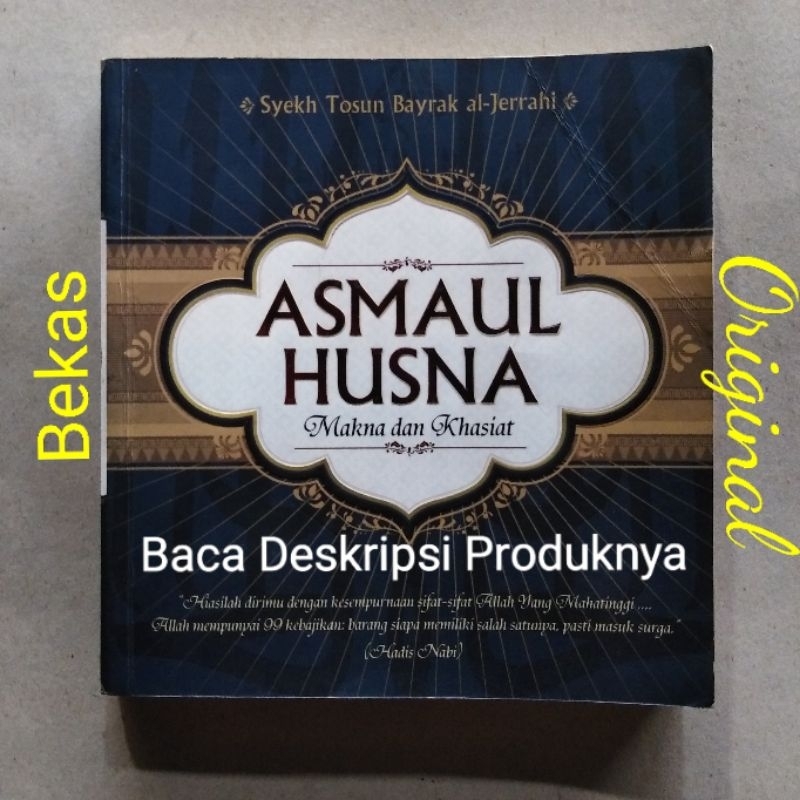 Jual Buku Asmaul Husna Makna Dan Khasiat Penulis Syekh Tosun Bayrak Al