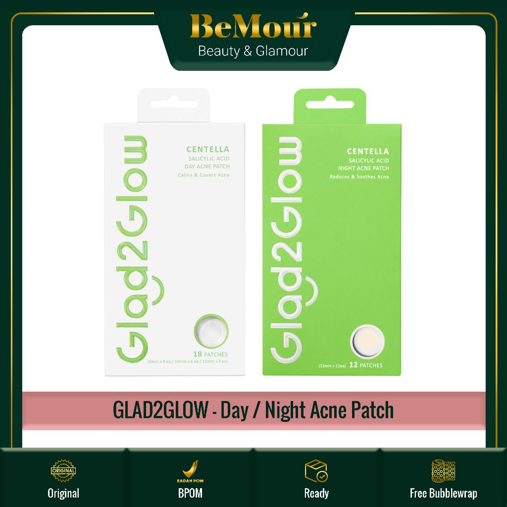 Jual Glad Glow Centella Salicylic Acid Day Night Acne Patch