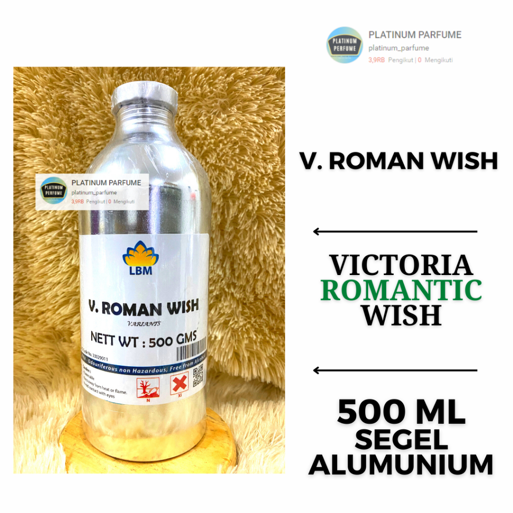 Jual V ROMAN WISH Aroma VICTORIA ROMANTIC WISH 500 ML SEGEL ALUMUNIUM