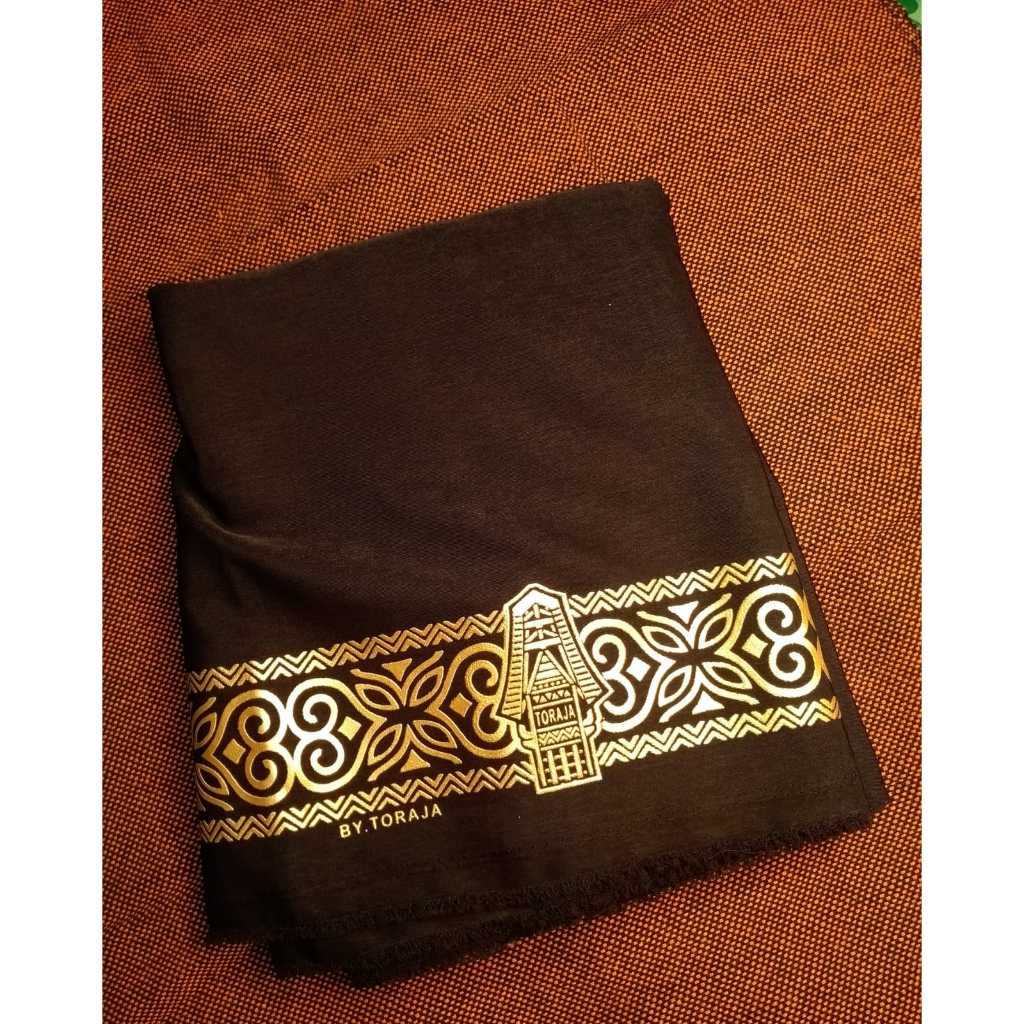 Jual SARUNG HITAM TORAJA MOTIF GOLD Shopee Indonesia