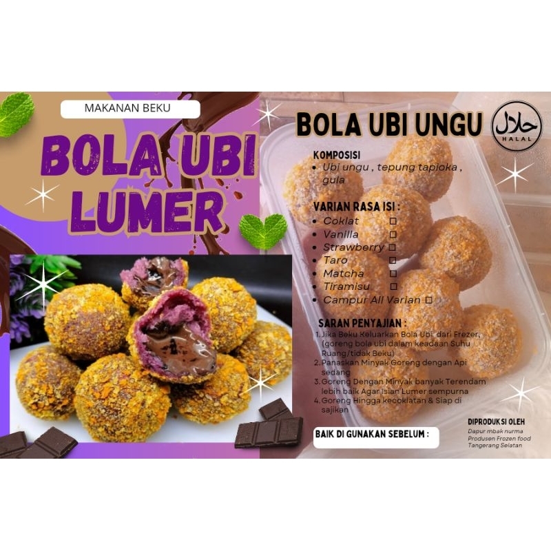 Jual Bola Ubi Ungu Lumer Frozen Aneka Rasa Isi Shopee Indonesia