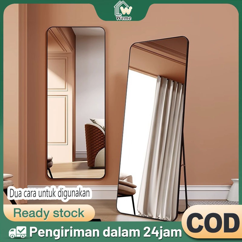 Jual Berdiri Digantung Weme Kaca Standing Mirror Minimalis Cermin