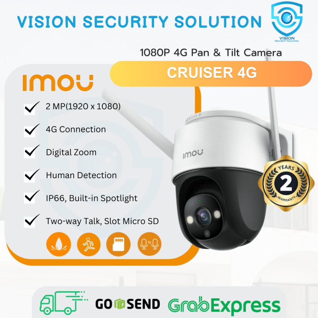 Jual CCTV IP PT Smart Wireless Imou Out Cruiser 4G 2MP IPC S21FTP Two