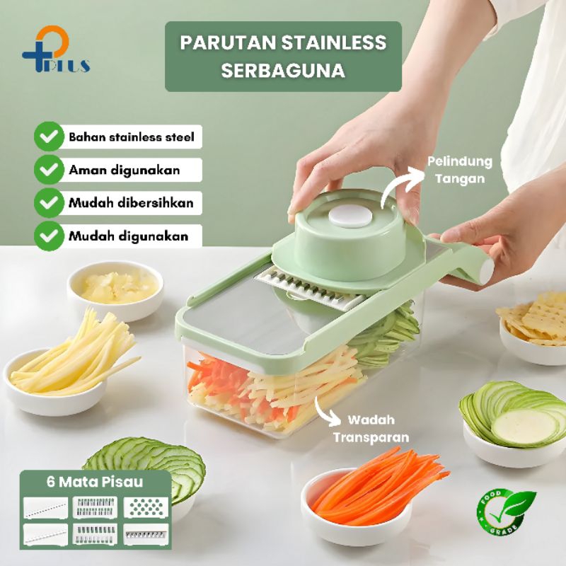 Jual Pplus Parutan Stainless Potong Iris Sayur Buah Serbaguna