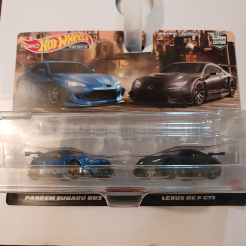 Jual HOTWHEELS PREMIUM 2 PACK PANDEM SUBARU BRZ LEXUS RC F GT3