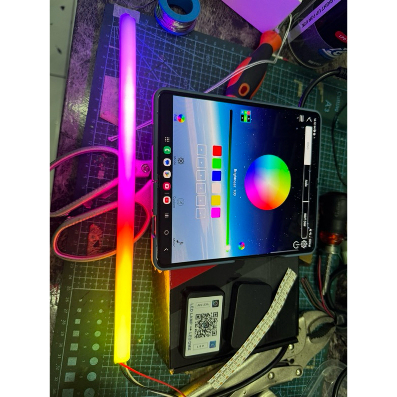 Jual DMX MODUL RGB MATRIX 210 MODE Modul Bagasi Led Kolong INPUT 12V