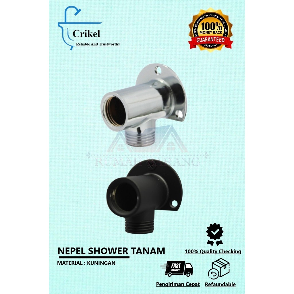 Jual NEPEL SAMBUNG WALL SHOWER BRAKET KRAN SHOWER TANPA BOBOK Shopee