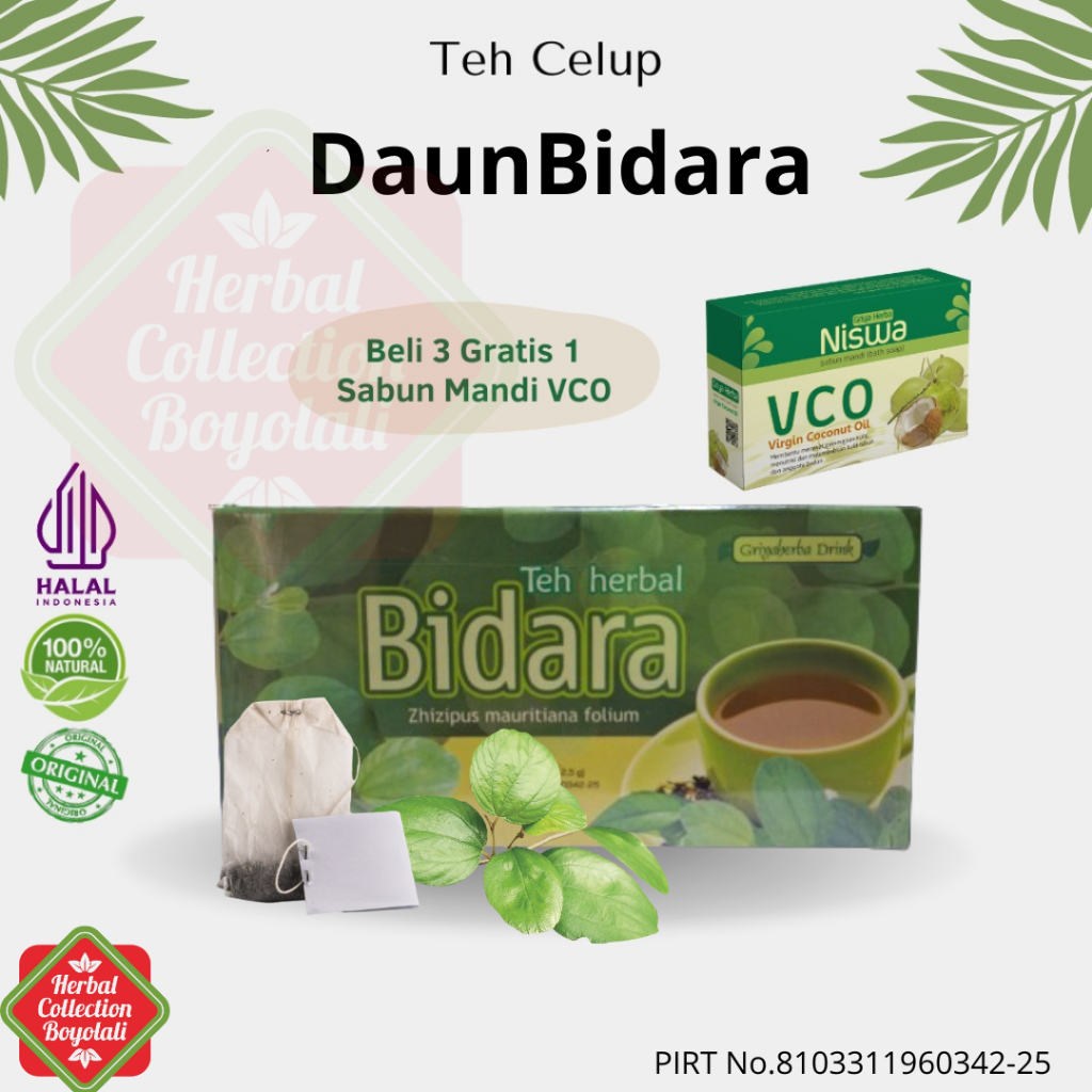 Jual Teh Bidara Herbal Griya Herba Isi 20 Kantong Teh Celup Membantu