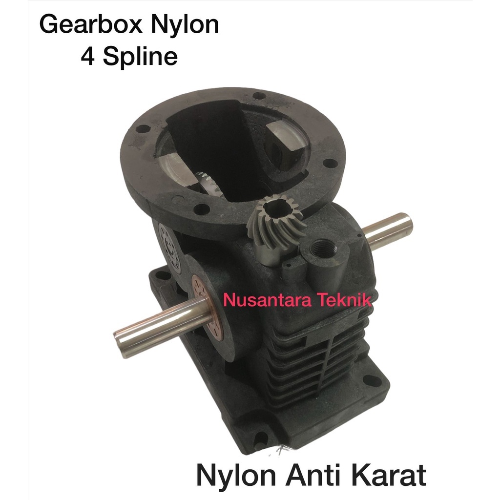 Jual Gearbox Aerator Nylon 4 Spline Model FT Tinggi 130mm Oil Seal