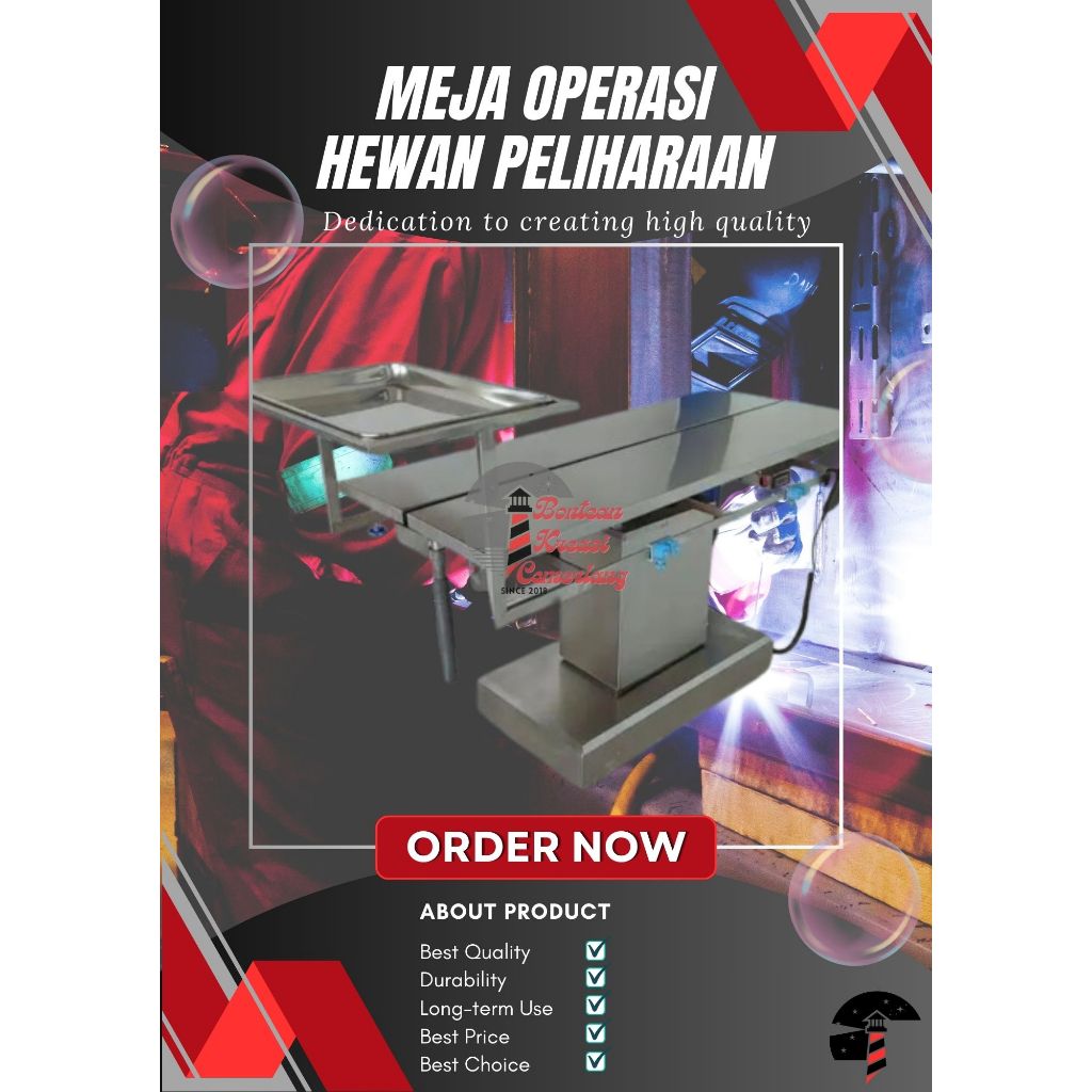 Jual Meja Periksa Hewan Elektrik Meja Operasi Hewan Hydraulic