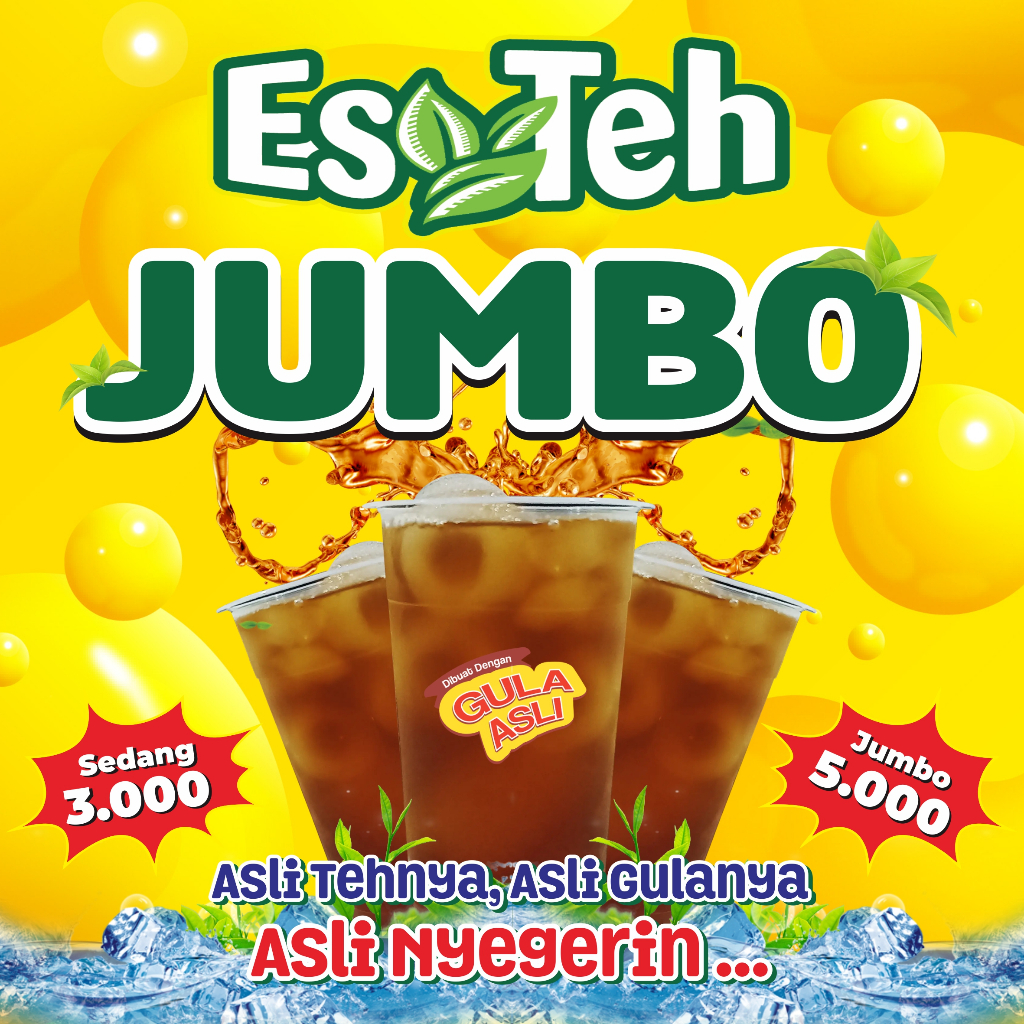 Jual Spanduk Es Teh Jumbo Banner Es Teh Jumbo Es Teh Manis Segar