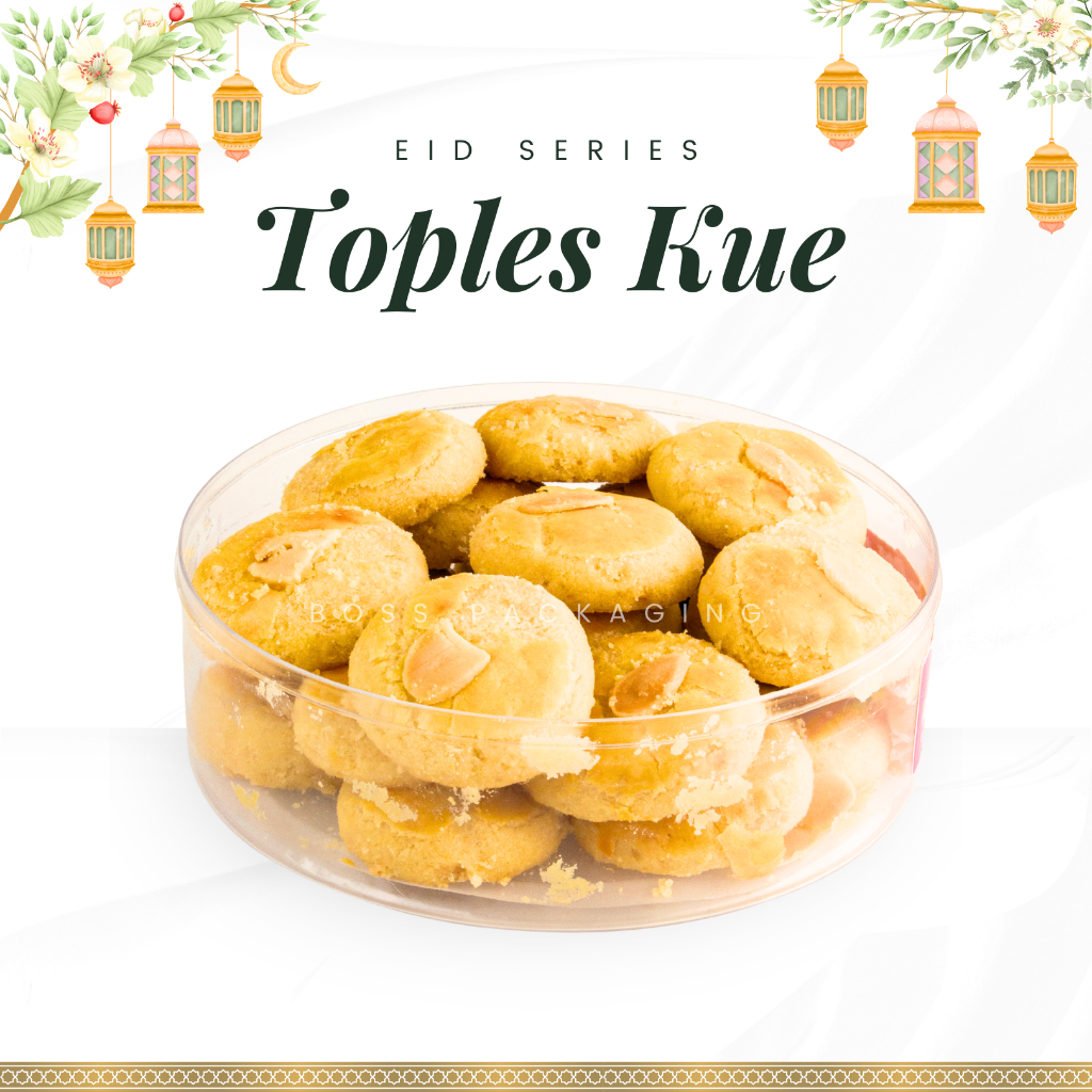 Jual ISI 12PCS Toples Kue Kering Lebaran 250gr 500gr Bening