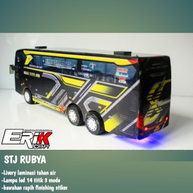 Jual MAINAN MINIATUR BUS TELOLET BASURI MINIATUR BUS SINAR JAYA SR2