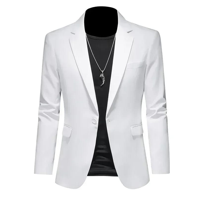 Jual Jas Blazer Pria Jas Semi Formal Slimfit Saku Tanpa Tutup Untuk