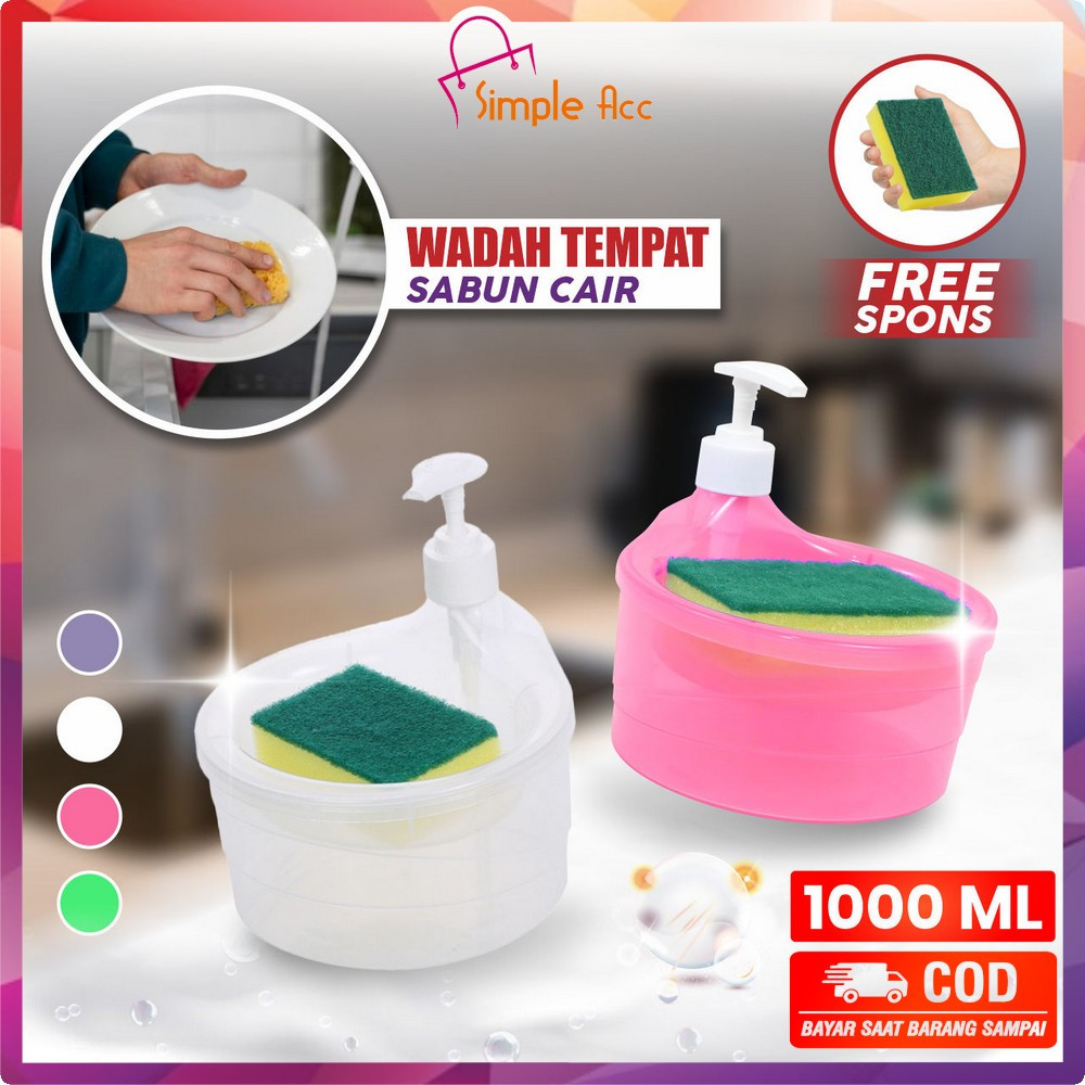 Jual DO C992 Tempat Sabun Cuci Piring 2IN1 Free Spons Wadah Tempat