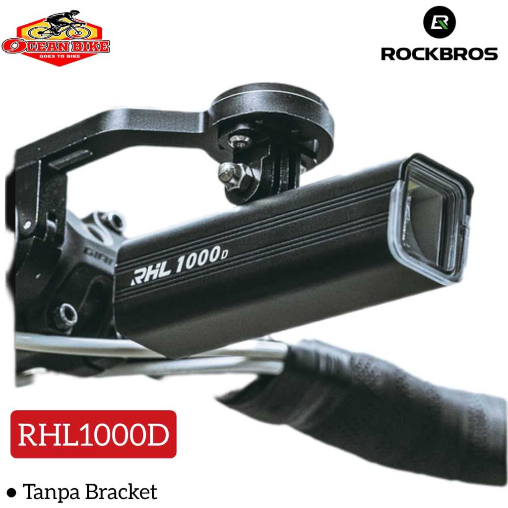 Jual ROCKBROS Lampu Sepeda Depan RHL 1000D 1000 Lumens Bicycle Front