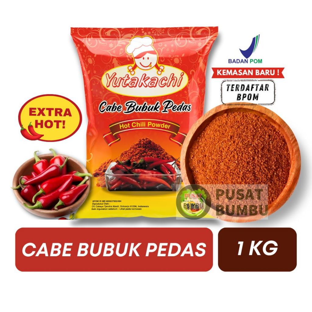 Jual Murni Cabe Bubuk Super Pedas Kg Yutakachi Chili Powder Extra