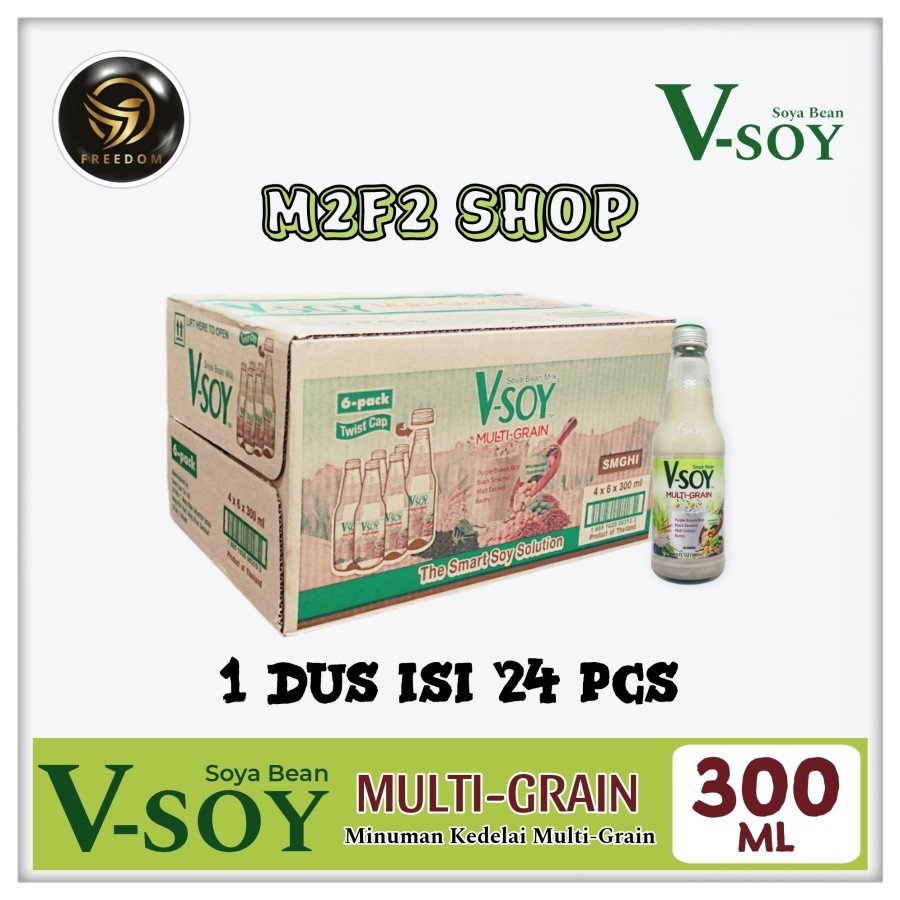 Jual V Soy Soya Bean Milk Multi Grain Barley Susu Kedelai Botol