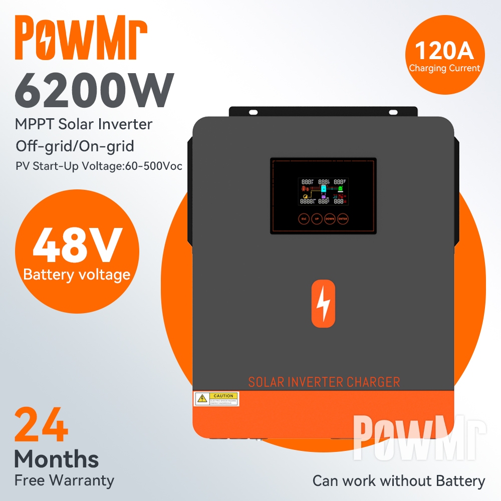 Jual PowMr 6 2kw Inverter Hibrida On Grid Off Grid 48Vdc 230VAC Input