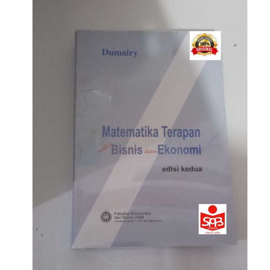 Jual Buku Matematika Terapan Untuk Bisnis Dan Ekonomi Dumairy Bpfe