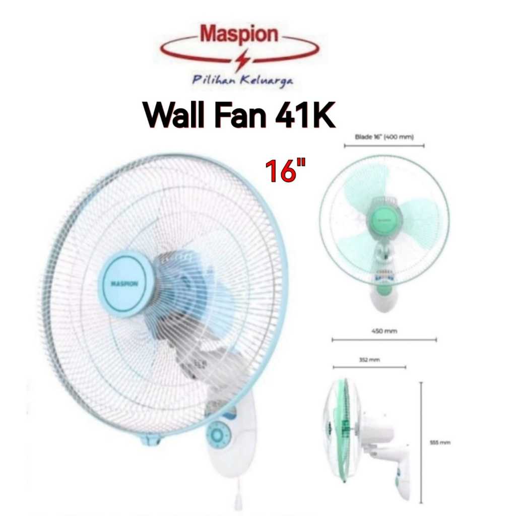 Jual Maspion Wall Fan Mwf K Kipas Angin Dinding Shopee Indonesia