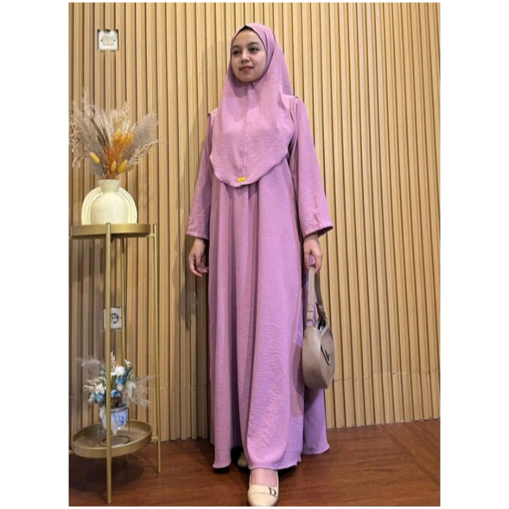 Jual Abaya Set Bergo Abaya Lebaran Terbaru Gamis Set Hijab Shopee