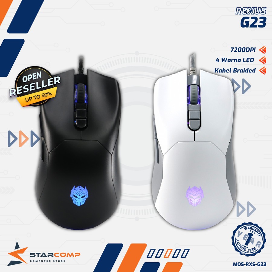 Jual Rexus Xierra G Rgb Gaming Mouse Lightweight Putih Shopee