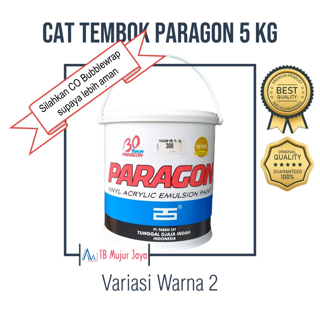 Jual Paragon Cat Tembok Kg Warna Ready Semua Warna Shopee Indonesia