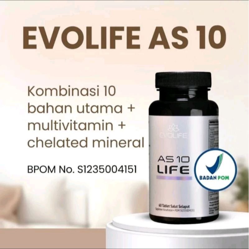 Jual Evolife AS10 Suplemen Antioksidan Multivitamin Plus Chelated