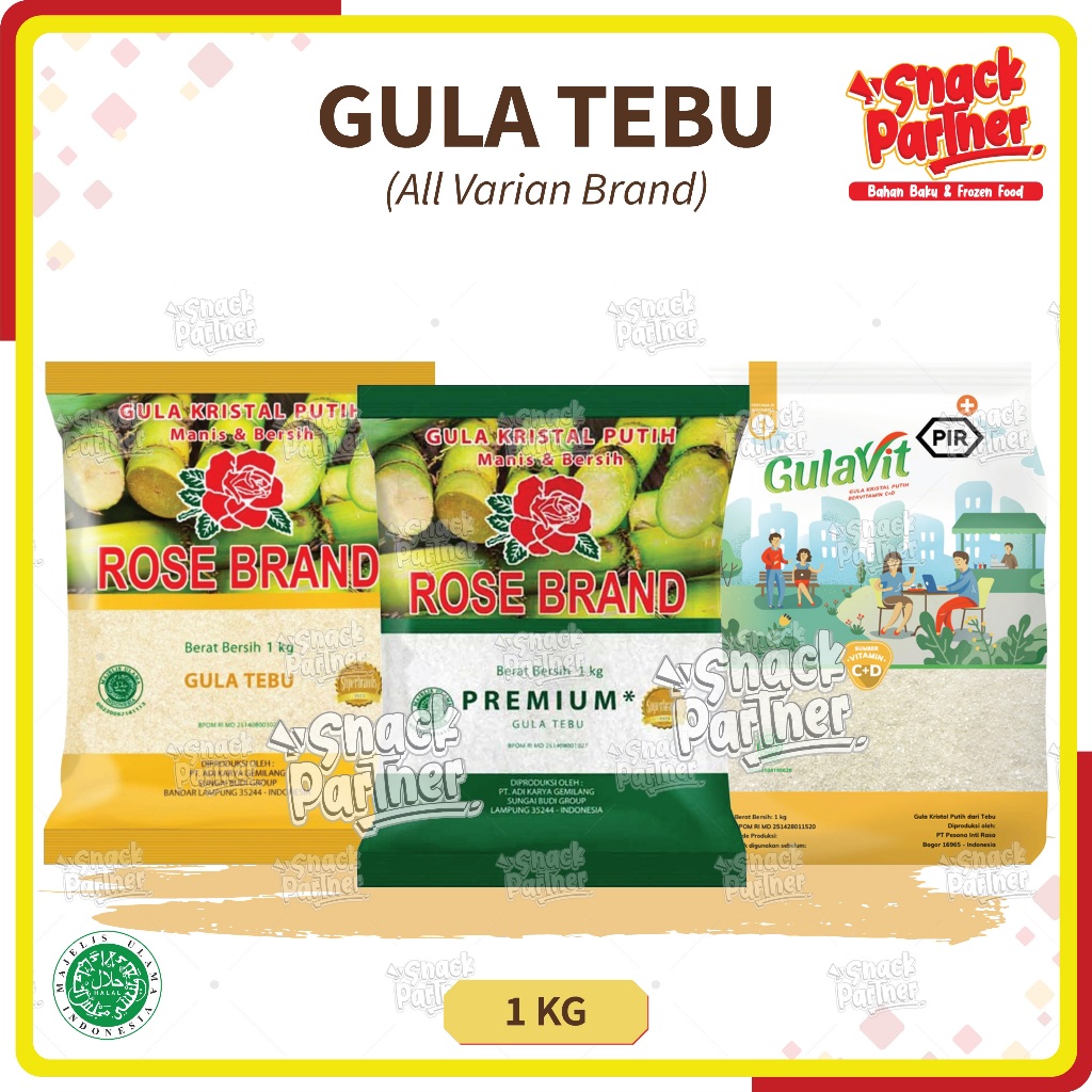 Jual GULA TEBU 1 KG Varian Brand Merk Gula Pasir Premium Sugar