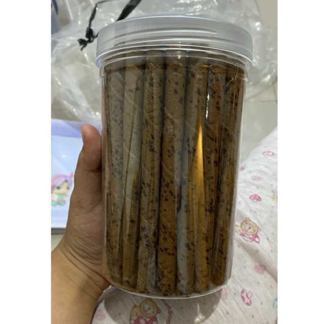 Jual Astor Wafer Stick Roll Double Chocolate Coklat Toples 1000ml