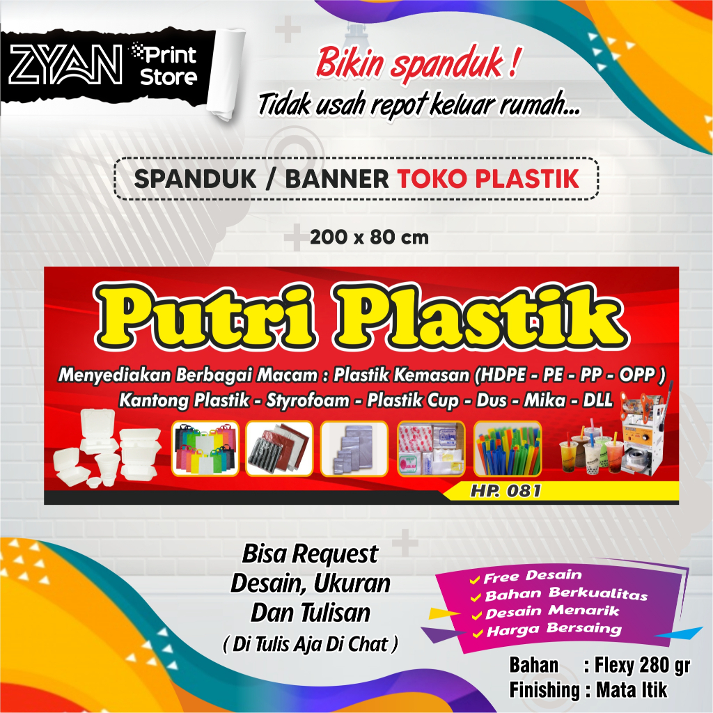 Jual SPANDUK BANNER TOKO PLASTIK Shopee Indonesia