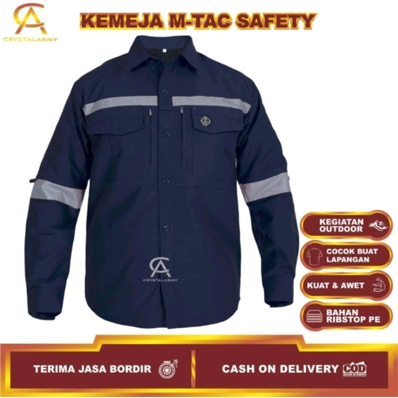 Jual Wearpack Safety Atasan Kerja Kemeja Kombinasi Scotlet Baju Seragam