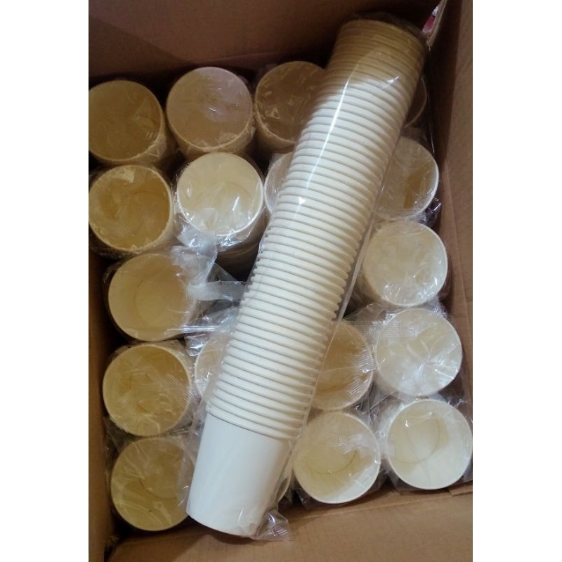 Jual Gelas Kertas Polos 6 5oz Isi 50pcs Paper Cup Putih Polos Tebal