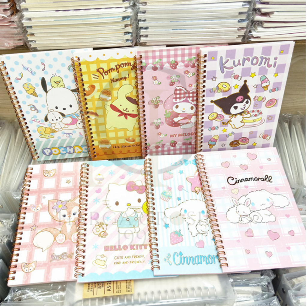 Jual Buku Binder Sanrio Ukuran A5 Kuromi Cinamoroll Melody Pochaco