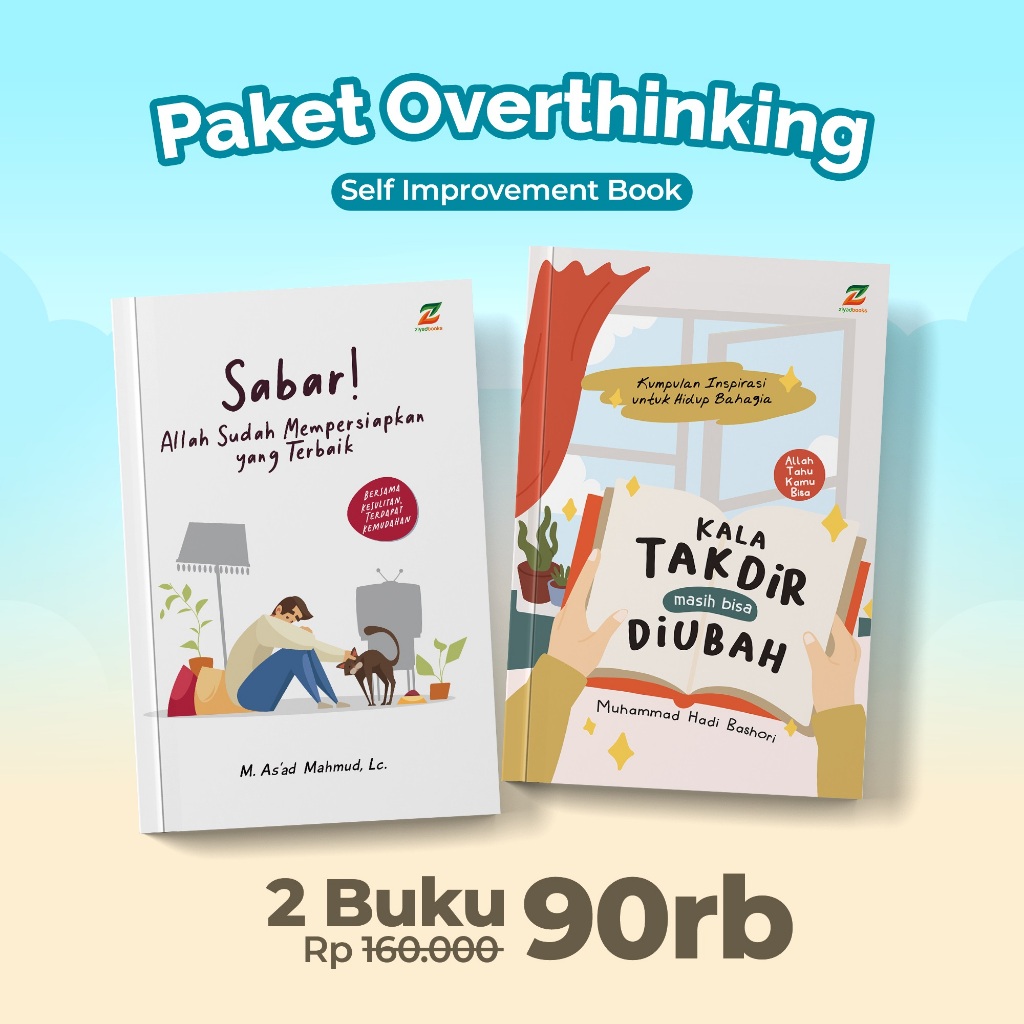 Jual Paket Buku Motivasi Paket Overthinking Self Improvement