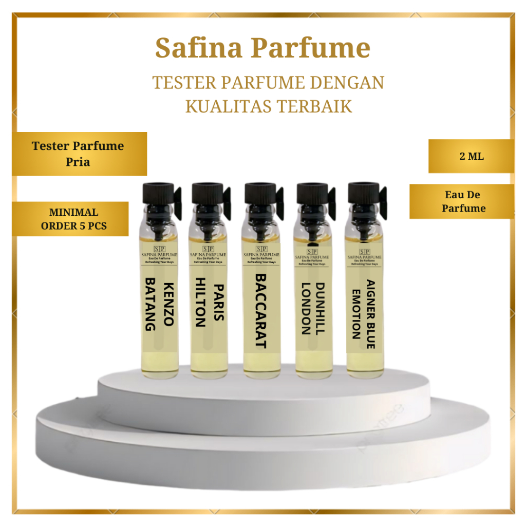 Jual Tester Parfum Sample Parfum Untuk Pria Aroma Mewah Segar Dan