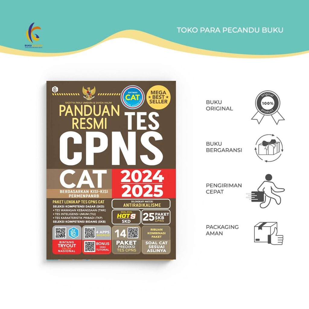 Jual Buku Referensi Panduan Resmi Tes CPNS CAT 2024 2025 Pandji