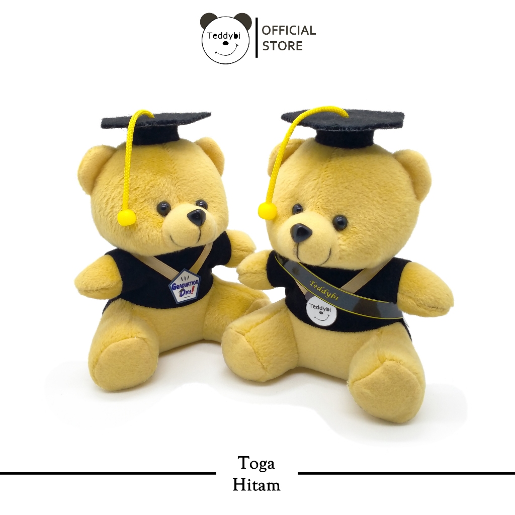 Jual TEDDYBI Boneka Wisuda Teddy Bear Mini Toga Hitam COKLAT SUSU