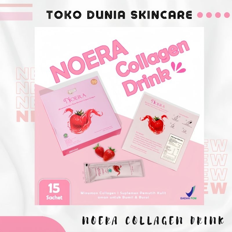 Jual Noera Minuman Serbuk Kolagen Rasa Stroberi Collagen Drink Pemutih