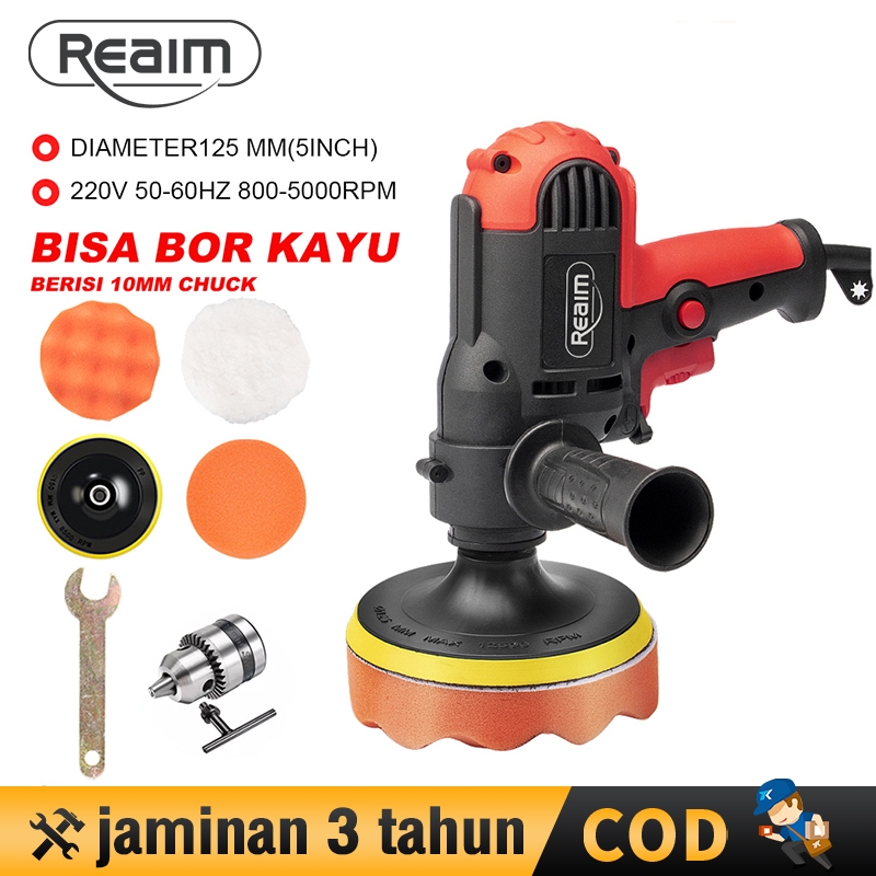 Jual Reaim 450W Mesin Poles Bisa Bor Berisi 125 Mm Chuck Polisher