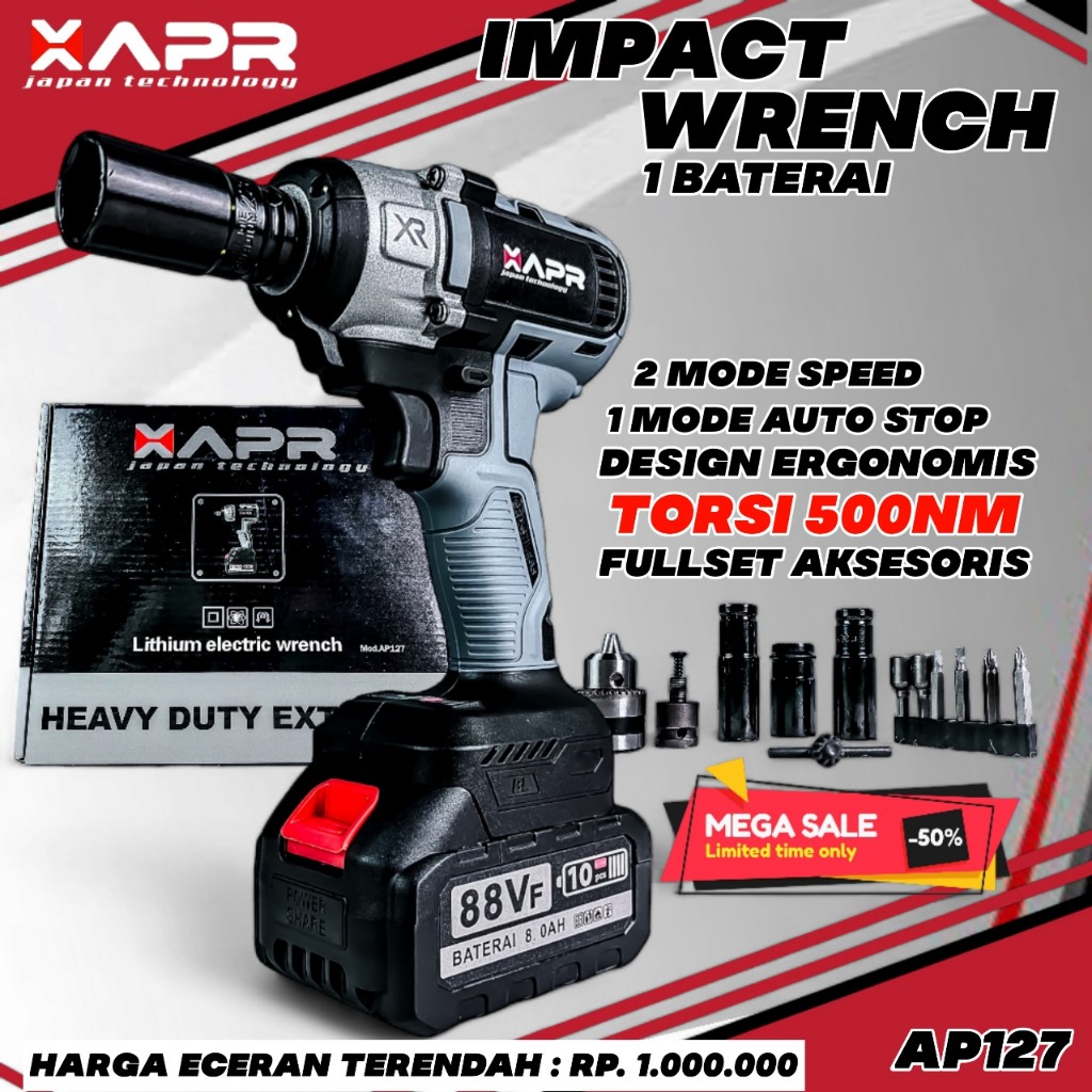 Jual AP127 IMPACT WRENCH PROMAX GARANSI RESMI 3THN 500NM APR JAPAN