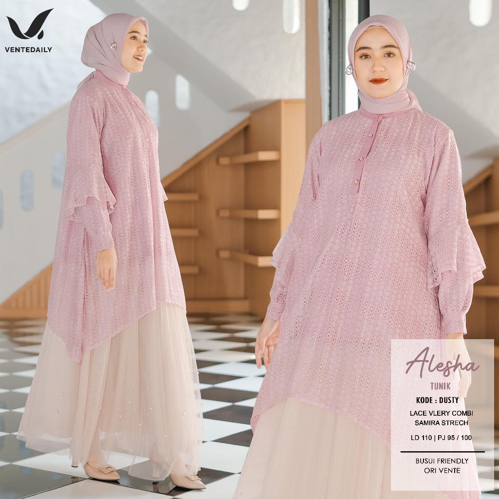 Jual Vente Daily Atasan Tunik Wanita Kekinian Baju Outfit Kondangan