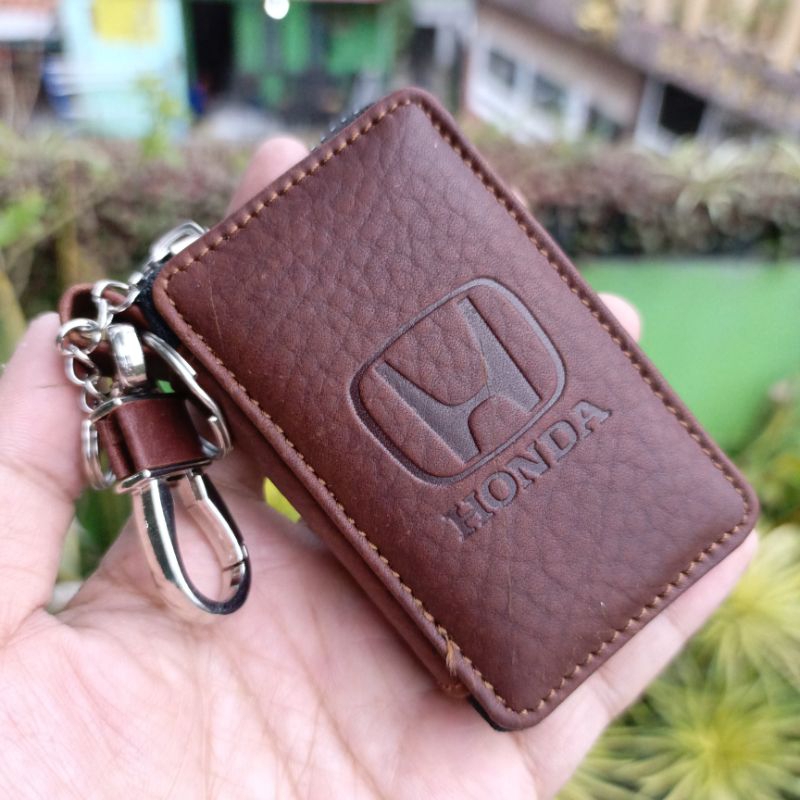 Jual Dompet Kunci Remote Keyless Mobil Kulit Asli Transparan Zipper